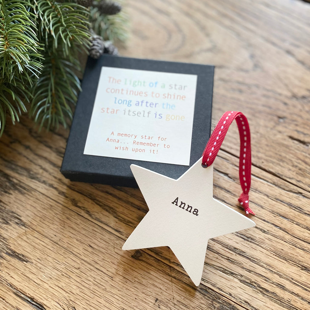 In Memory Star Printable Funeral Keepsakes design by Modo – Modo Creative