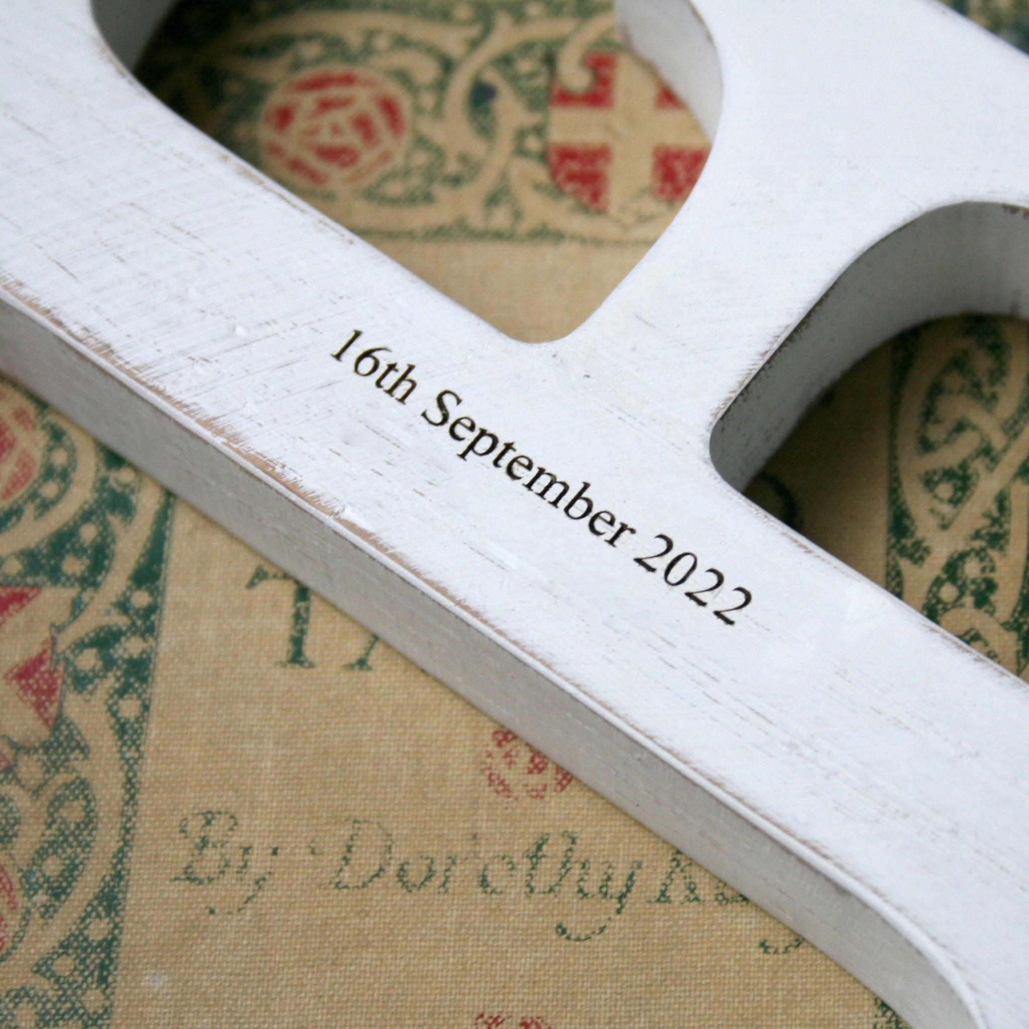 Modo Front Letters Personalised, engraved White Oak Wedding Letters by Modo Creative